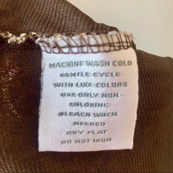 Vintage East 5th Y2K Leopard Print Textured Blouse Top Size L - Picture 9 of 10